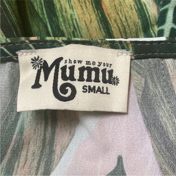 Show Me Your Mumu Tropical Green & Pink Palm Print Sawyer Shorts Small - Picture 5 of 6